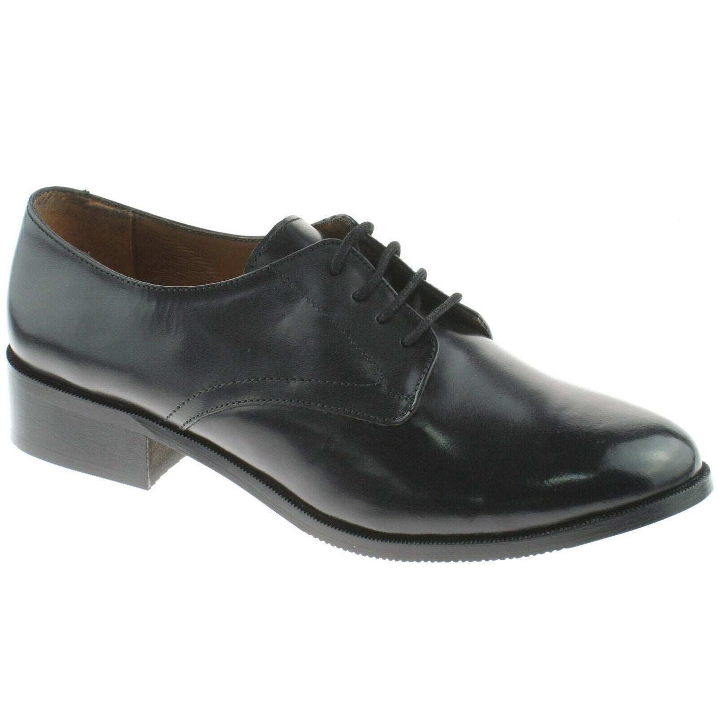 Ladies Grafters Cadet Uniform Shoes Parade Leather Black L213A