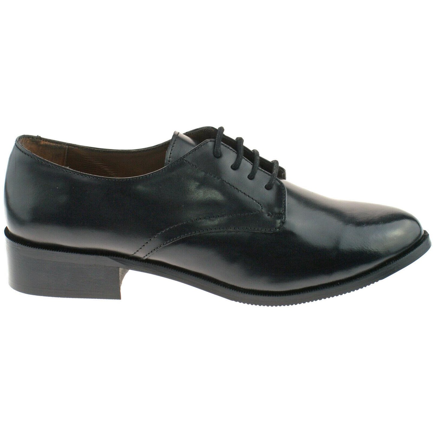 Ladies Grafters Cadet Uniform Shoes Parade Leather Black L213A