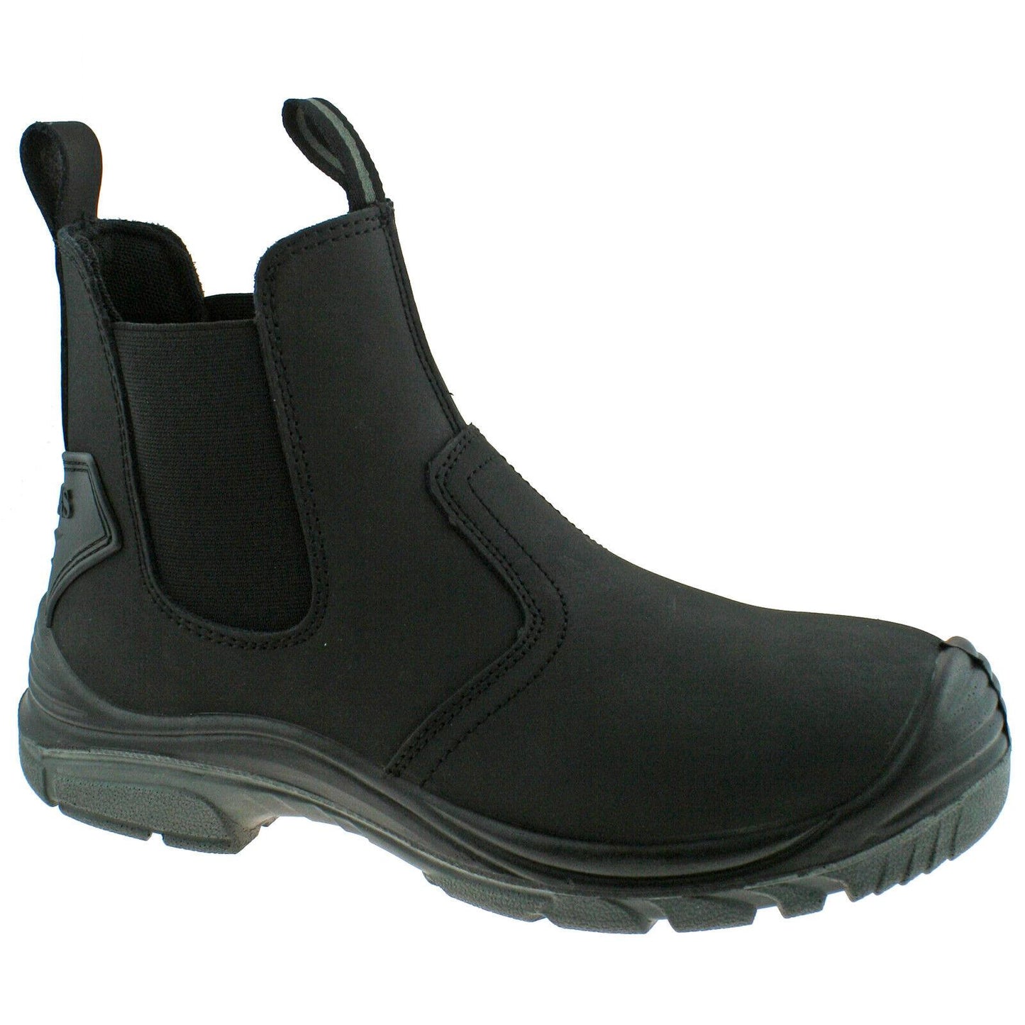 Mens Grafters Black Lightweight Safety Chelsea Dealer Work Boots M371A