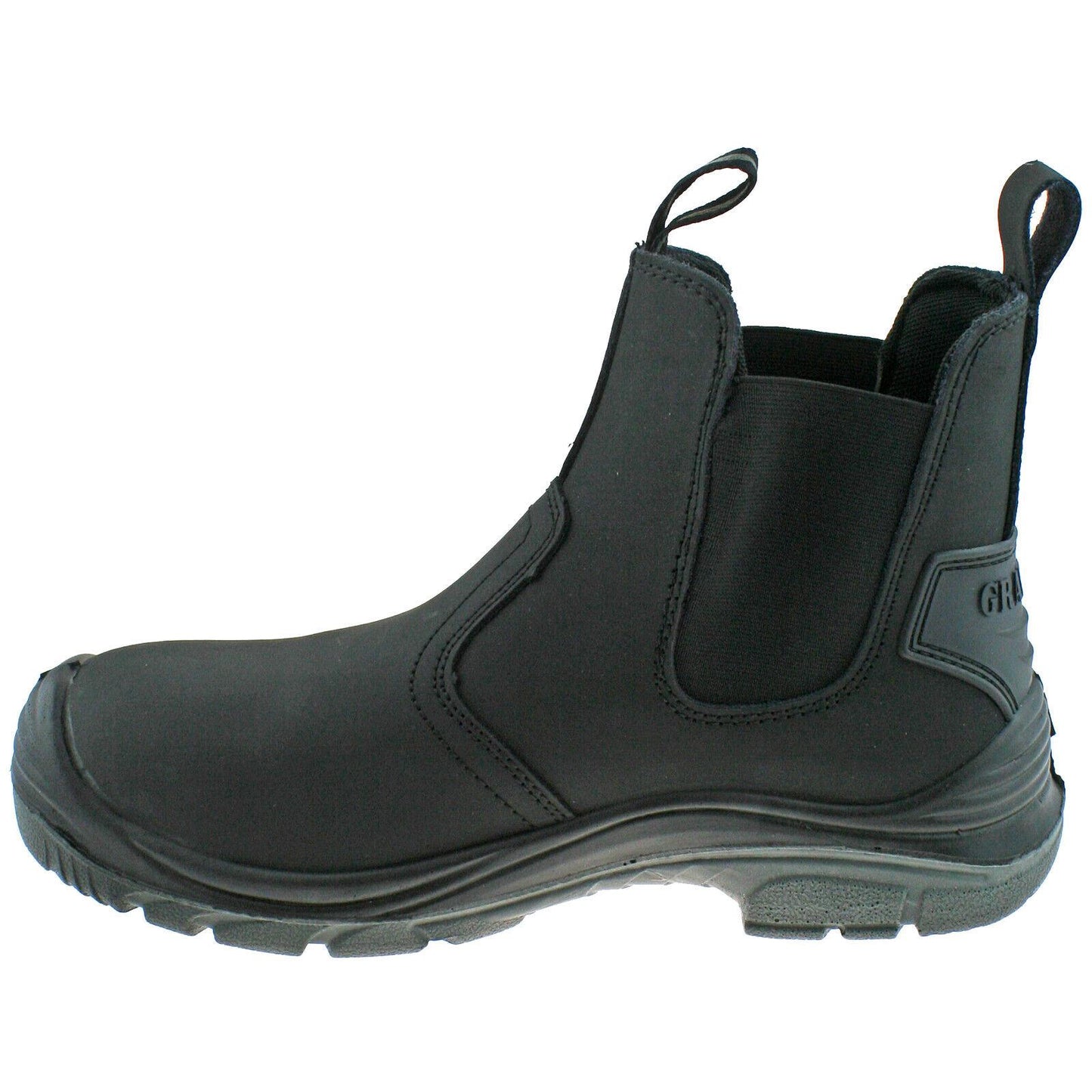 Mens Grafters Black Lightweight Safety Chelsea Dealer Work Boots M371A