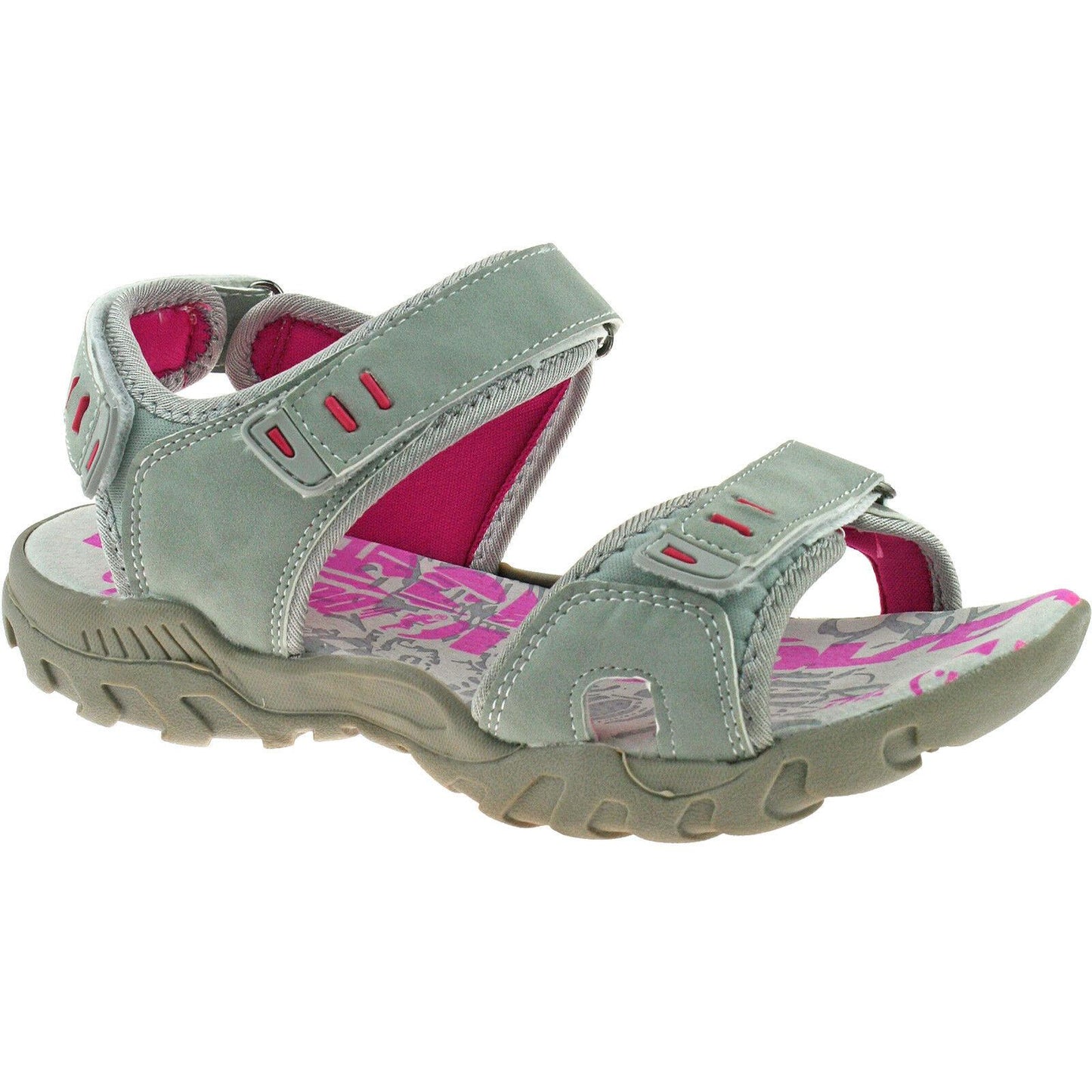 Ladies PDQ Sports Walking Sandals Halter Grey Navy L498