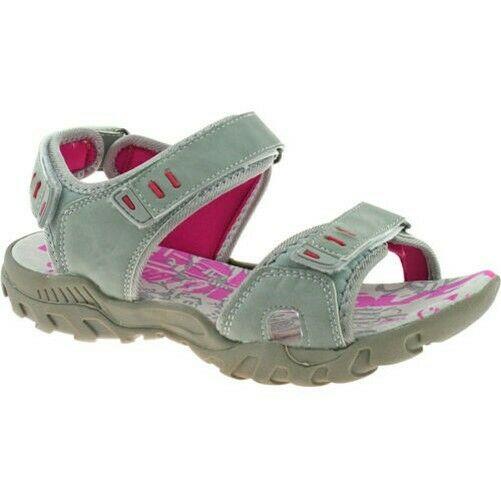 Ladies PDQ Sports Walking Sandals Halter Grey Navy L498