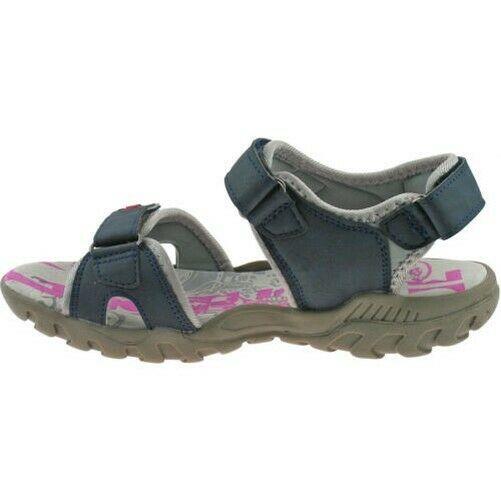 Ladies PDQ Sports Walking Sandals Halter Grey Navy L498