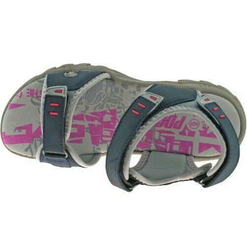 Ladies PDQ Sports Walking Sandals Halter Grey Navy L498