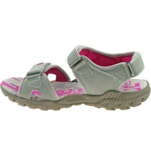 Ladies PDQ Sports Walking Sandals Halter Grey Navy L498