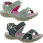 Ladies PDQ Sports Walking Sandals Halter Grey Navy L498