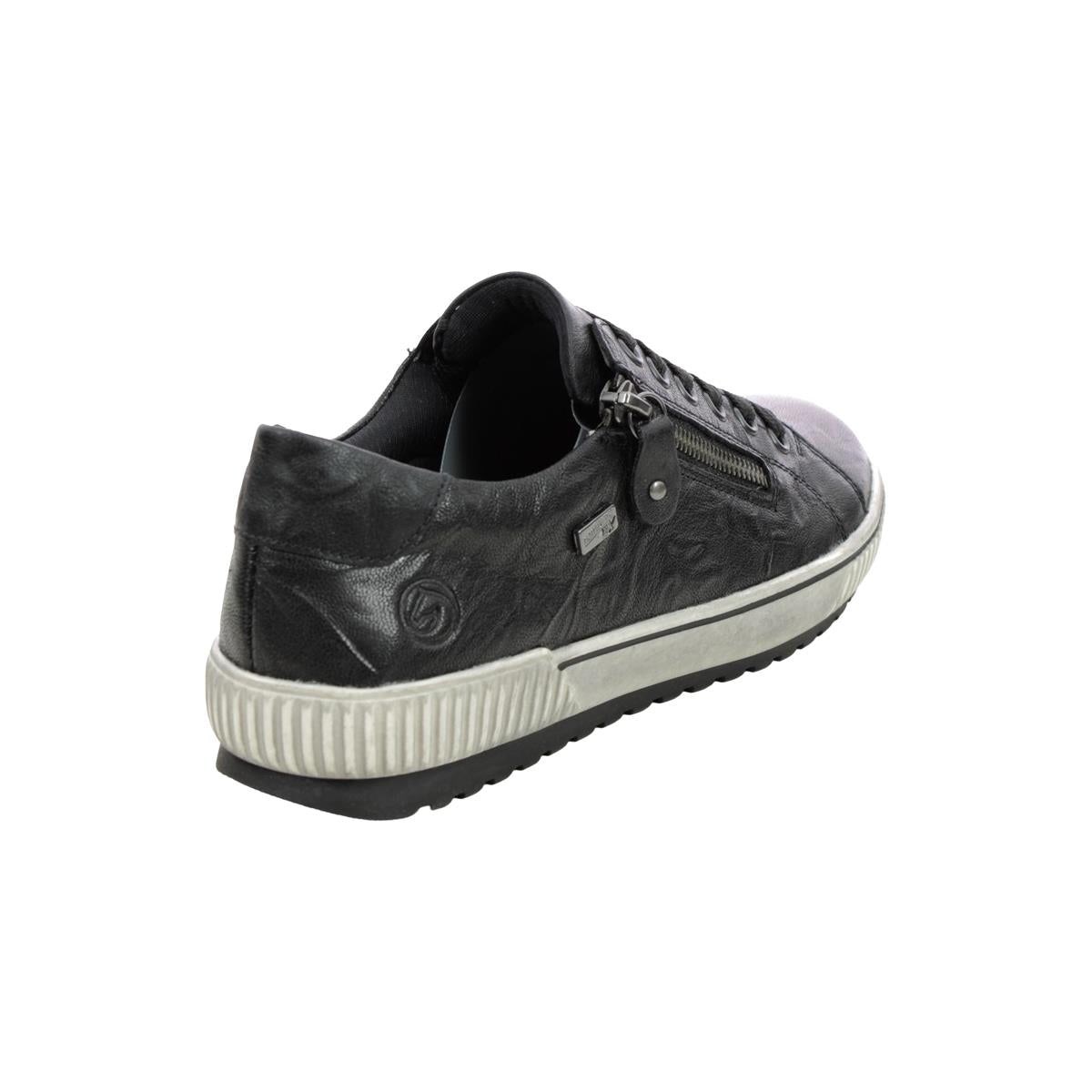 Remonte Ladies D0700-42 Grey Leather Waterproof Zipper Trainer Shoes