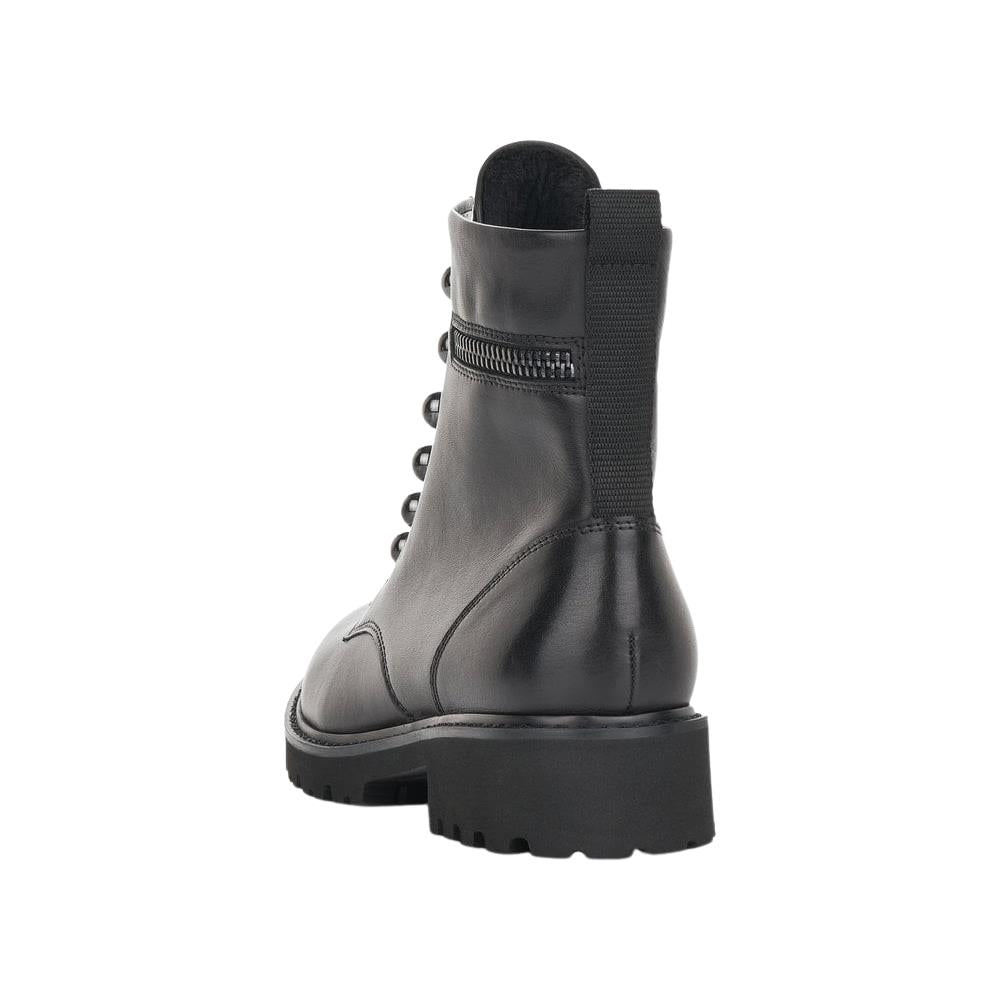 Remonte D8670-01 Black Leather Wide Fit Biker Hiker Ankle Boots