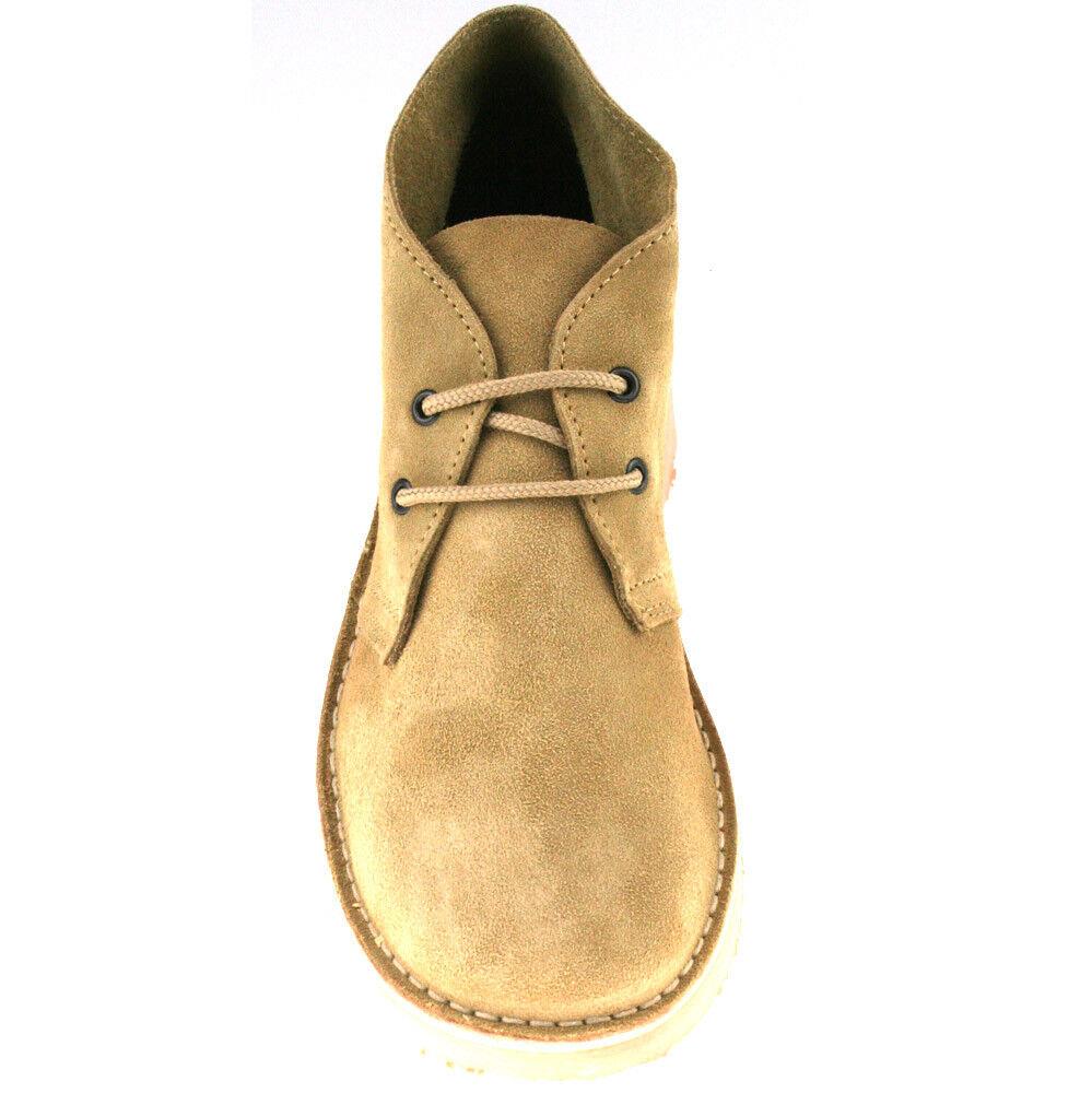 Mens Roamers Camel Khaki Navy Desert Suede Leather Boots Round Toe M400