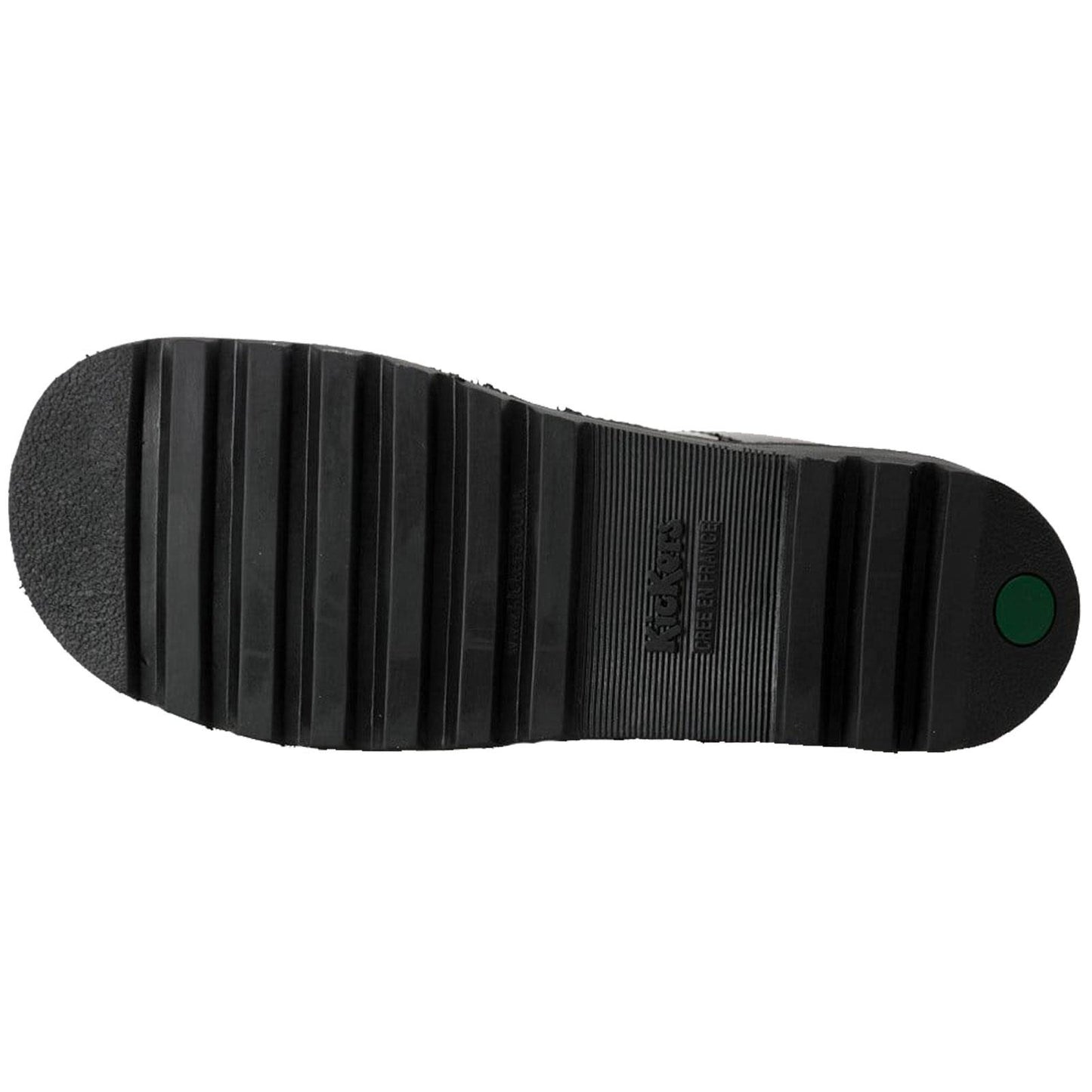 Kickers Kick Lo Black Leather Lace Up School Shoes KF0000106 BTW