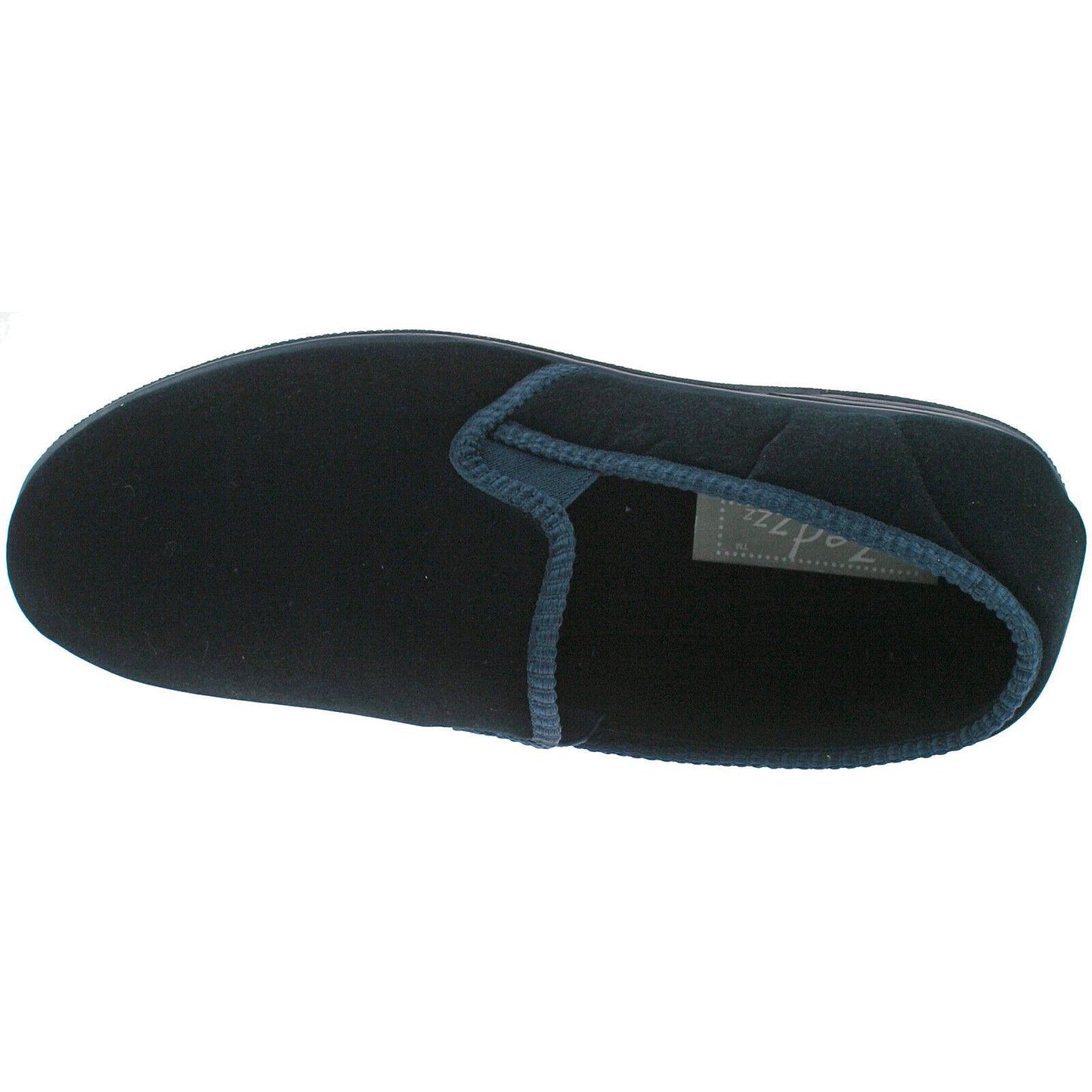 Mens Zedzzz Warm Lined Velour Double Gusset Full Slippers MS483