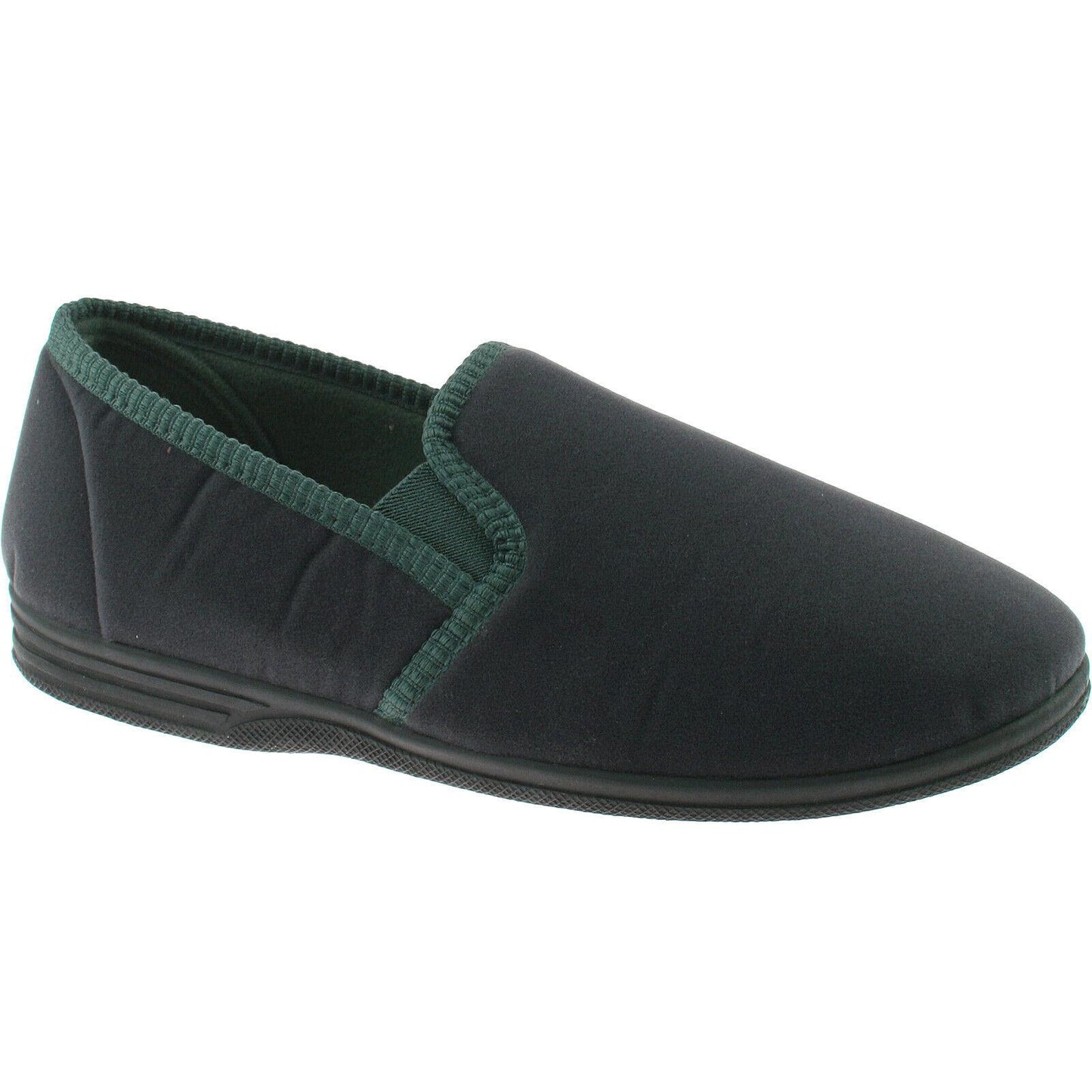 Mens Zedzzz Warm Lined Velour Double Gusset Full Slippers MS483