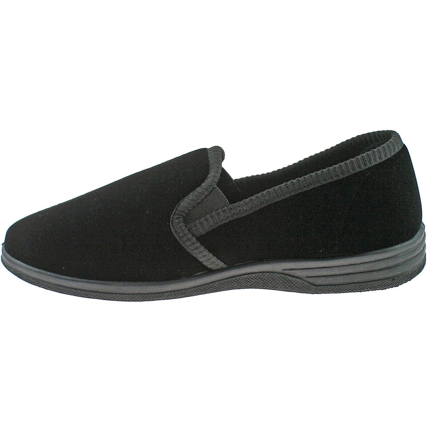 Mens Zedzzz Warm Lined Velour Double Gusset Full Slippers MS483