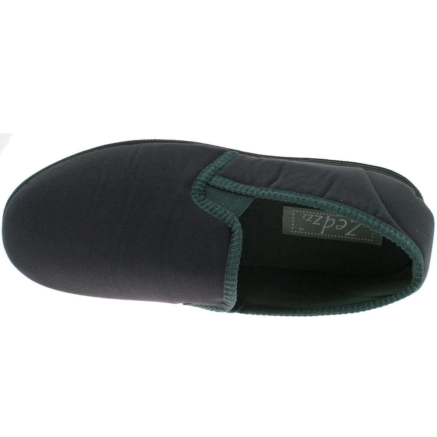 Mens Zedzzz Warm Lined Velour Double Gusset Full Slippers MS483