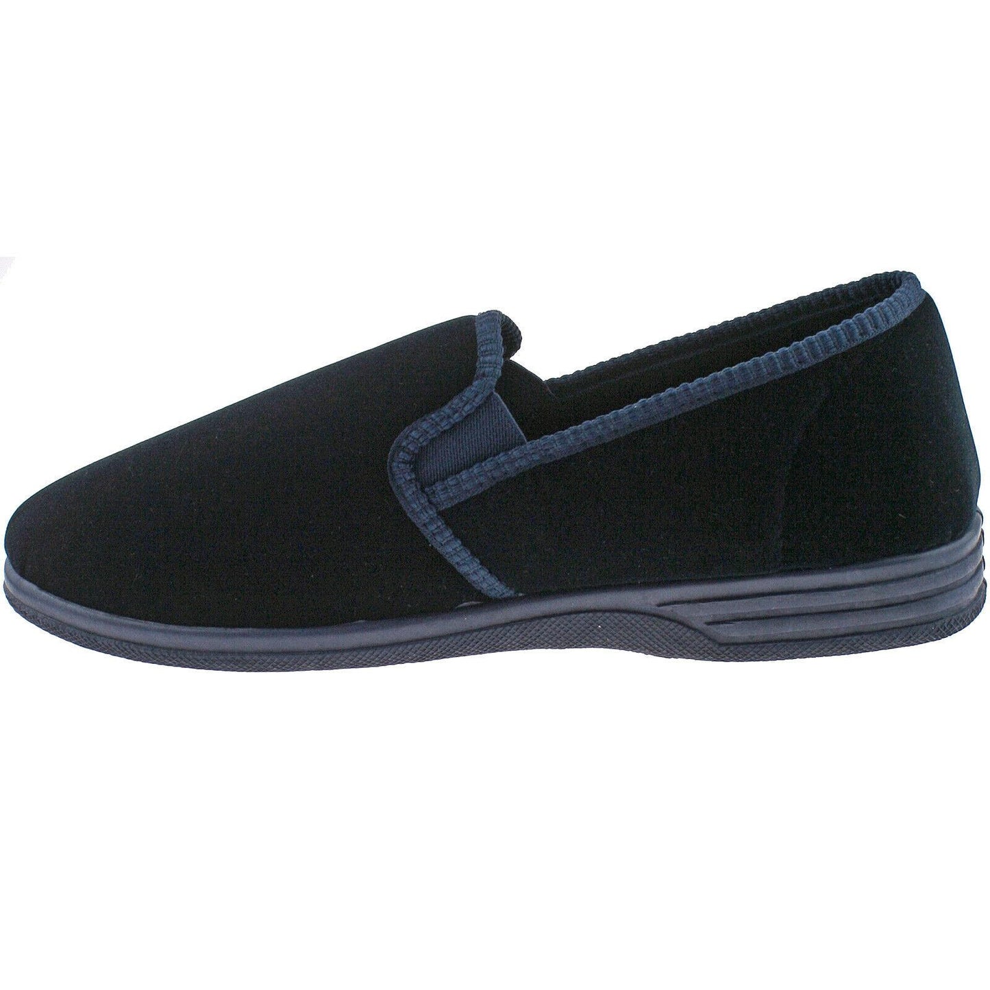 Mens Zedzzz Warm Lined Velour Double Gusset Full Slippers MS483