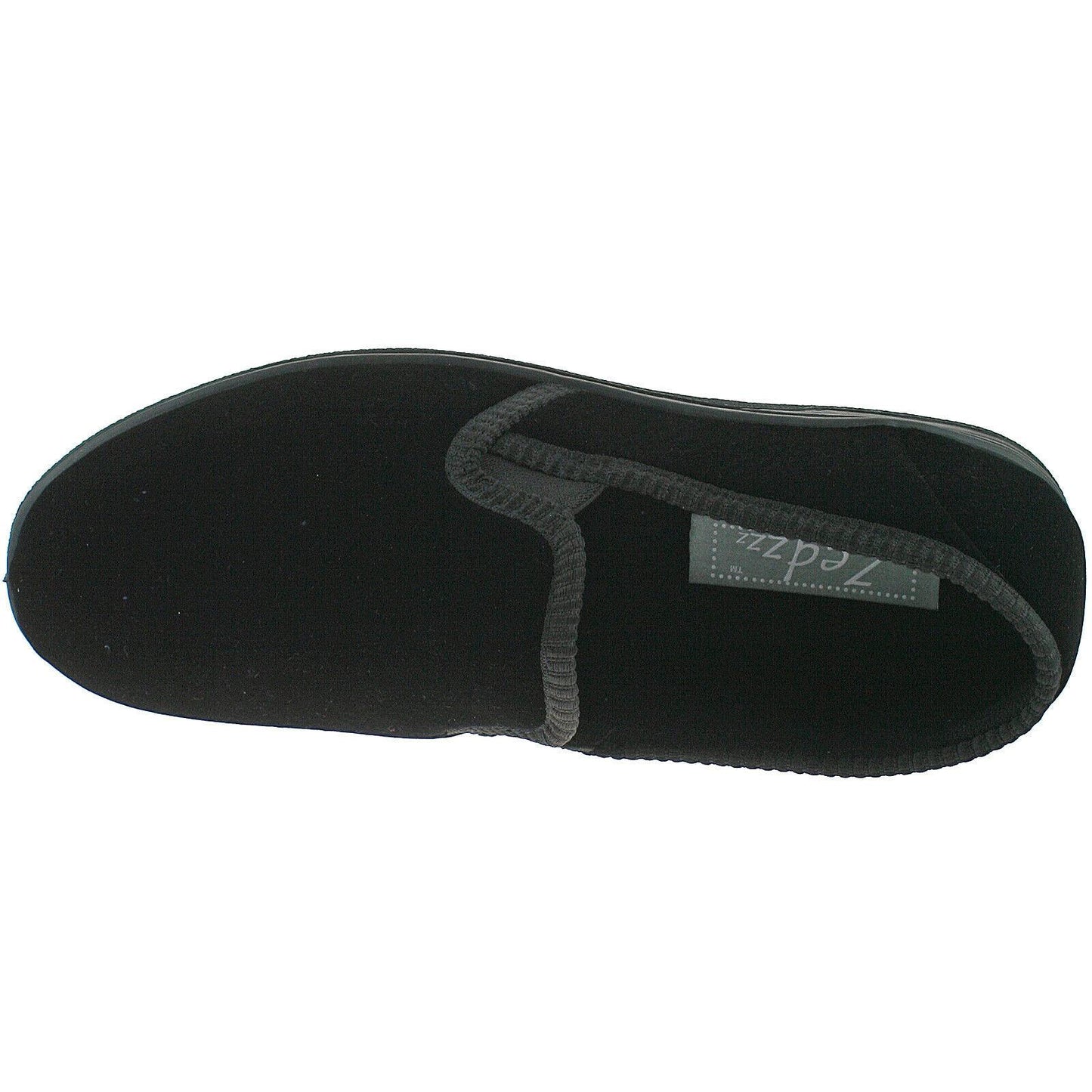 Mens Zedzzz Warm Lined Velour Double Gusset Full Slippers MS483