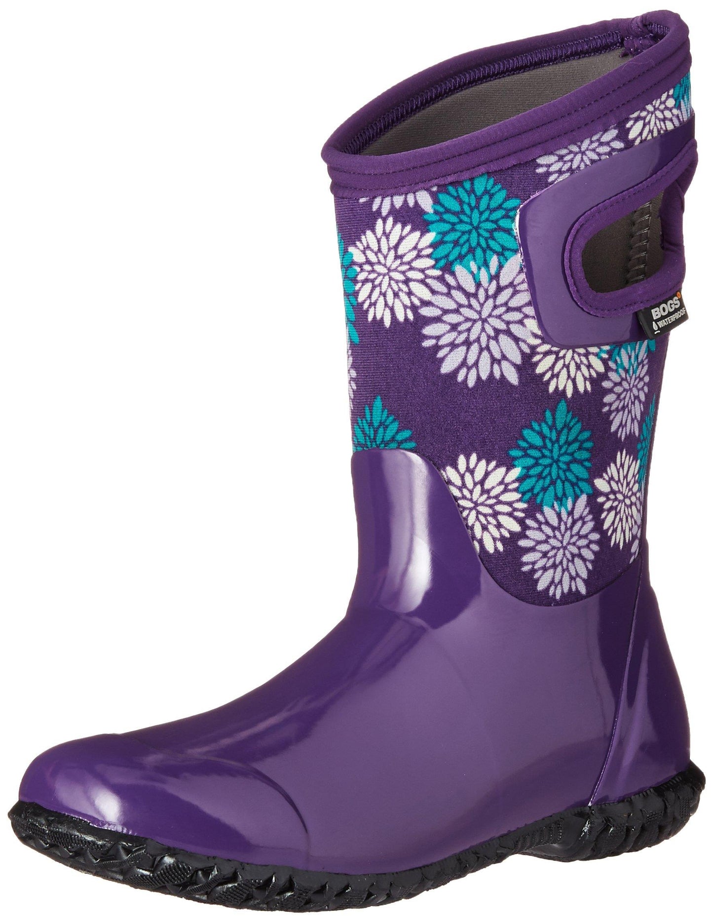 Girls Bogs North Hampton Pompons Purple Insulated Warm Wellington Boot 72007