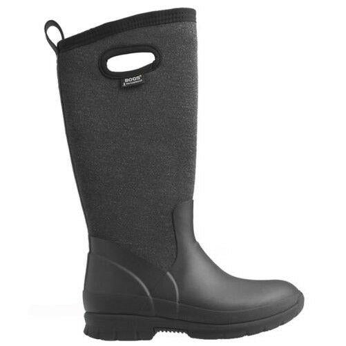 Ladies Bogs Crandall Tall Black Warm Insulated Waterproof Wellington Boots 72036