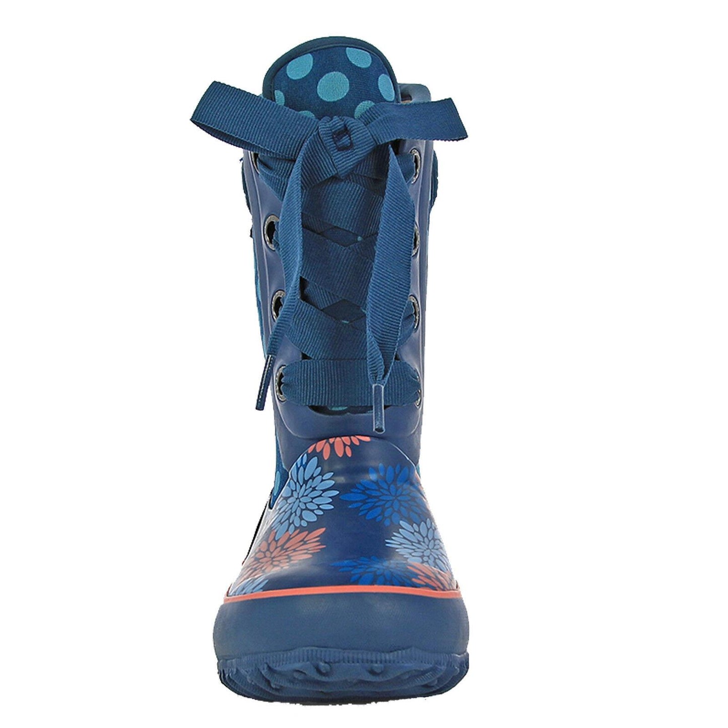 Girls Bogs Casey Pompons Blue Insulated Warm Waterproof Wellies Boots 71992