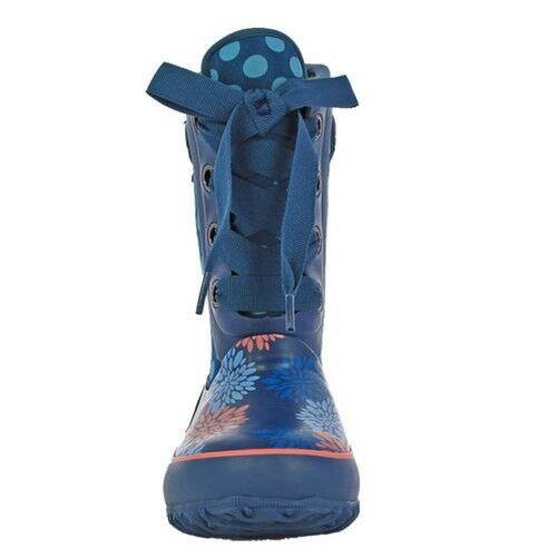 Girls Bogs Casey Pompons Blue Insulated Warm Waterproof Wellies Boots 71992