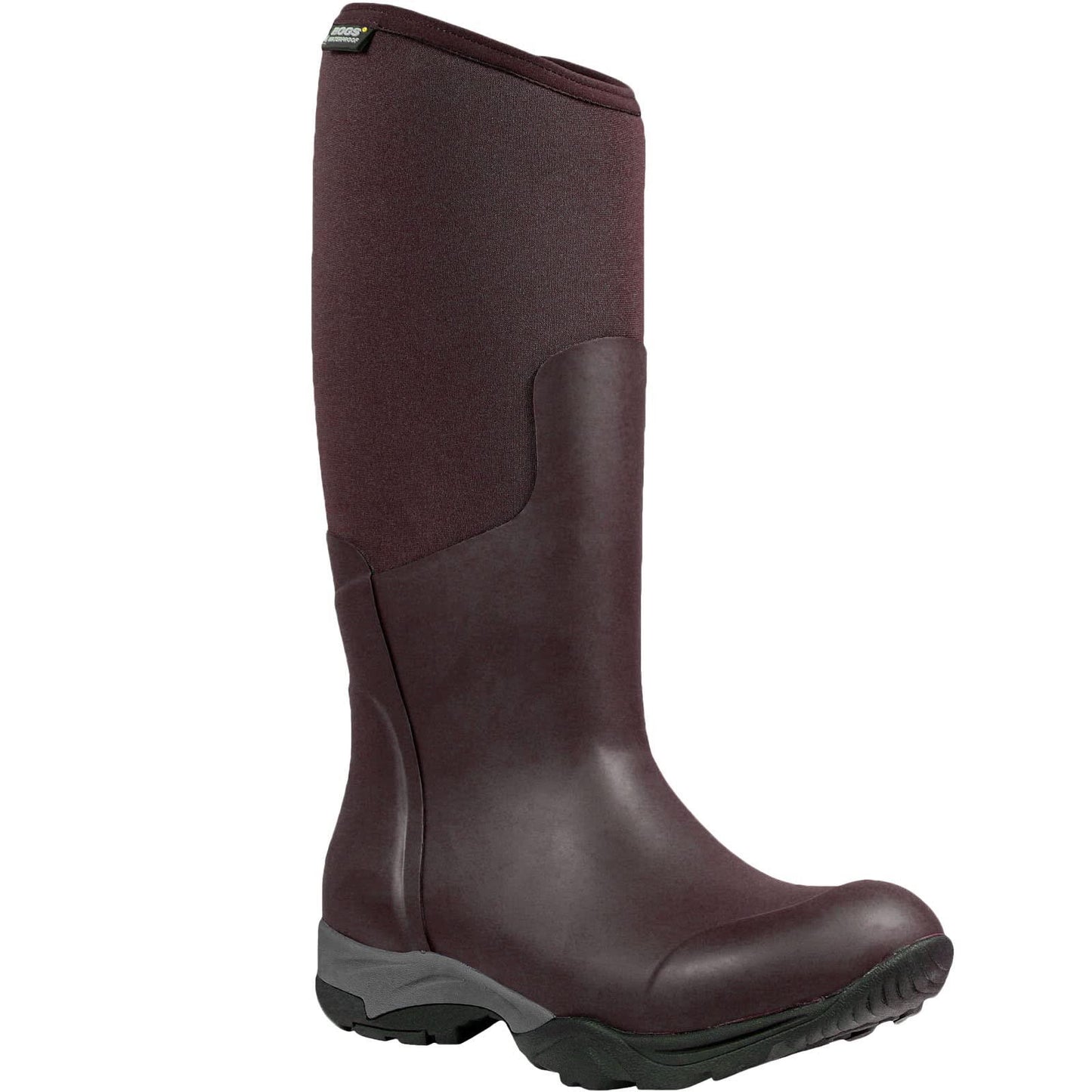 Ladies Bogs Essential Tall Solid Aubergine Insulated Warm Wellies Boot 78583 550
