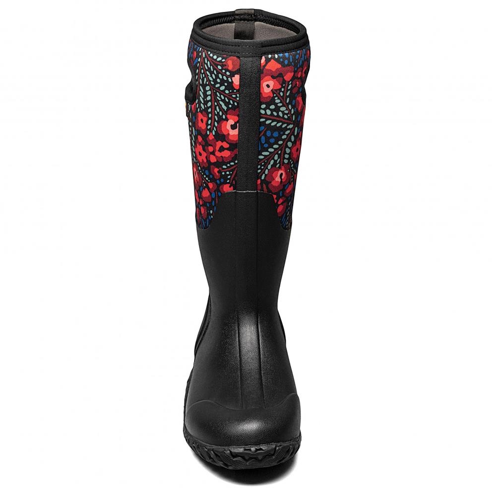 BOGS Ladies Mesa Super Flowers Black Multi Waterproof Warm Wellies Boots 72717