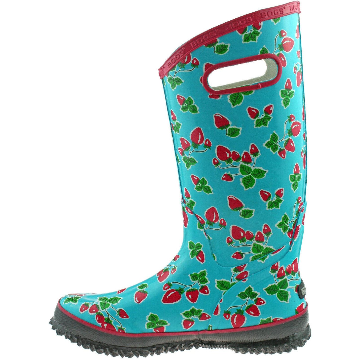 Ladies Bogs Fruit Cherry Strawberry Vintage Look Festival Wellies Boots 71714