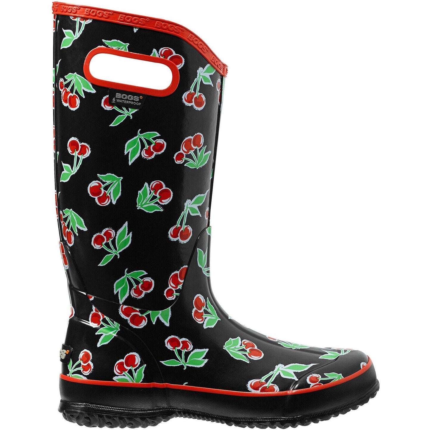 Ladies Bogs Fruit Cherry Strawberry Vintage Look Festival Wellies Boots 71714