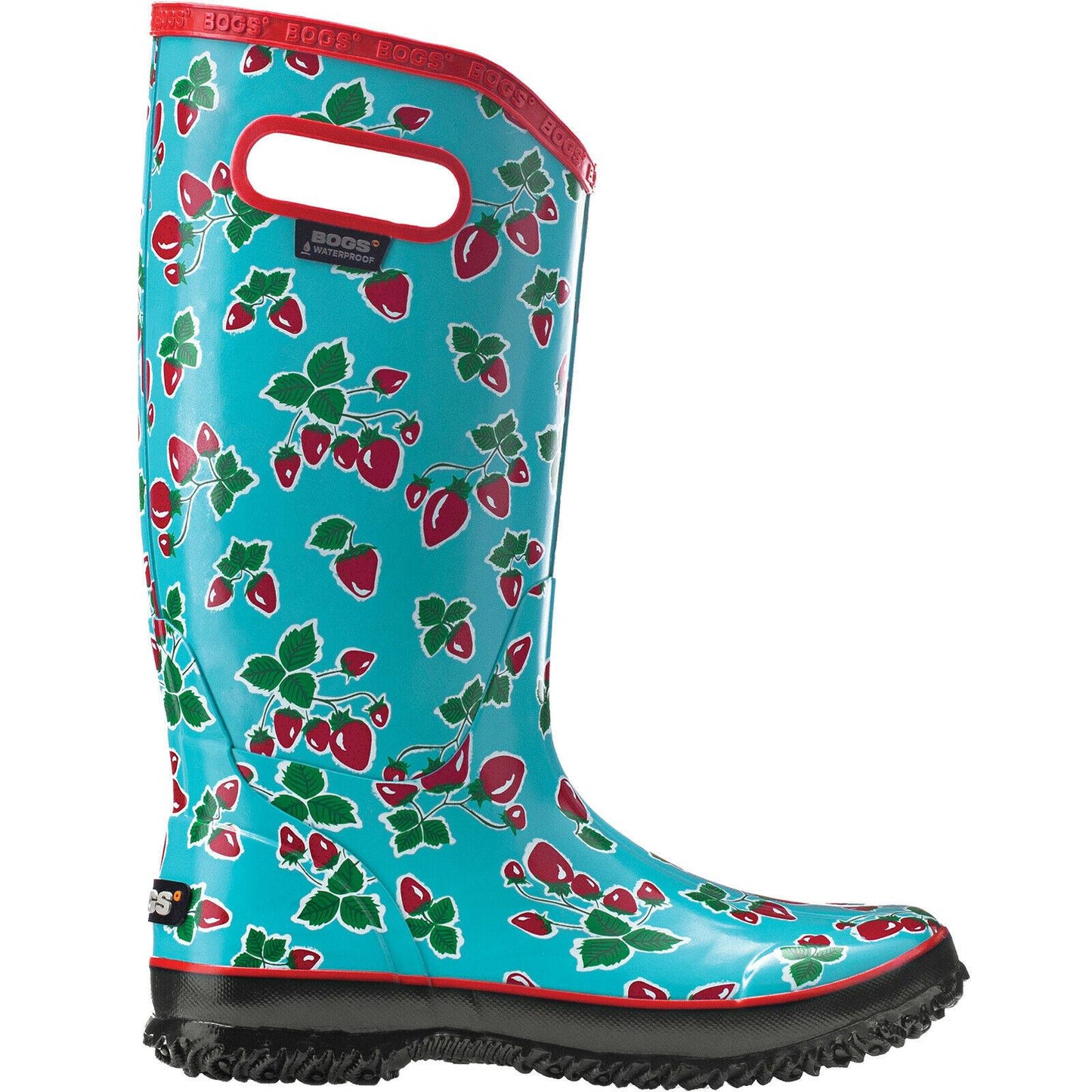 Ladies Bogs Fruit Cherry Strawberry Vintage Look Festival Wellies Boots 71714