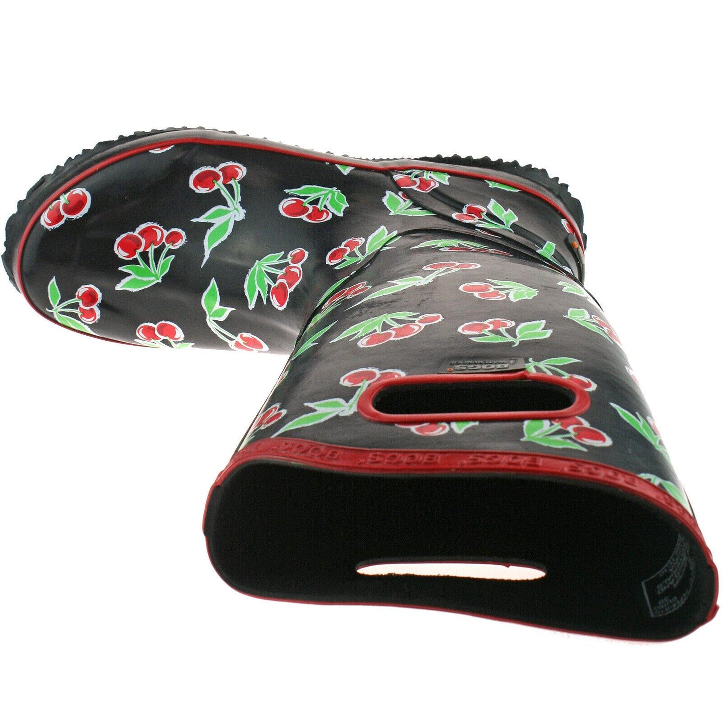 Ladies Bogs Fruit Cherry Strawberry Vintage Look Festival Wellies Boots 71714