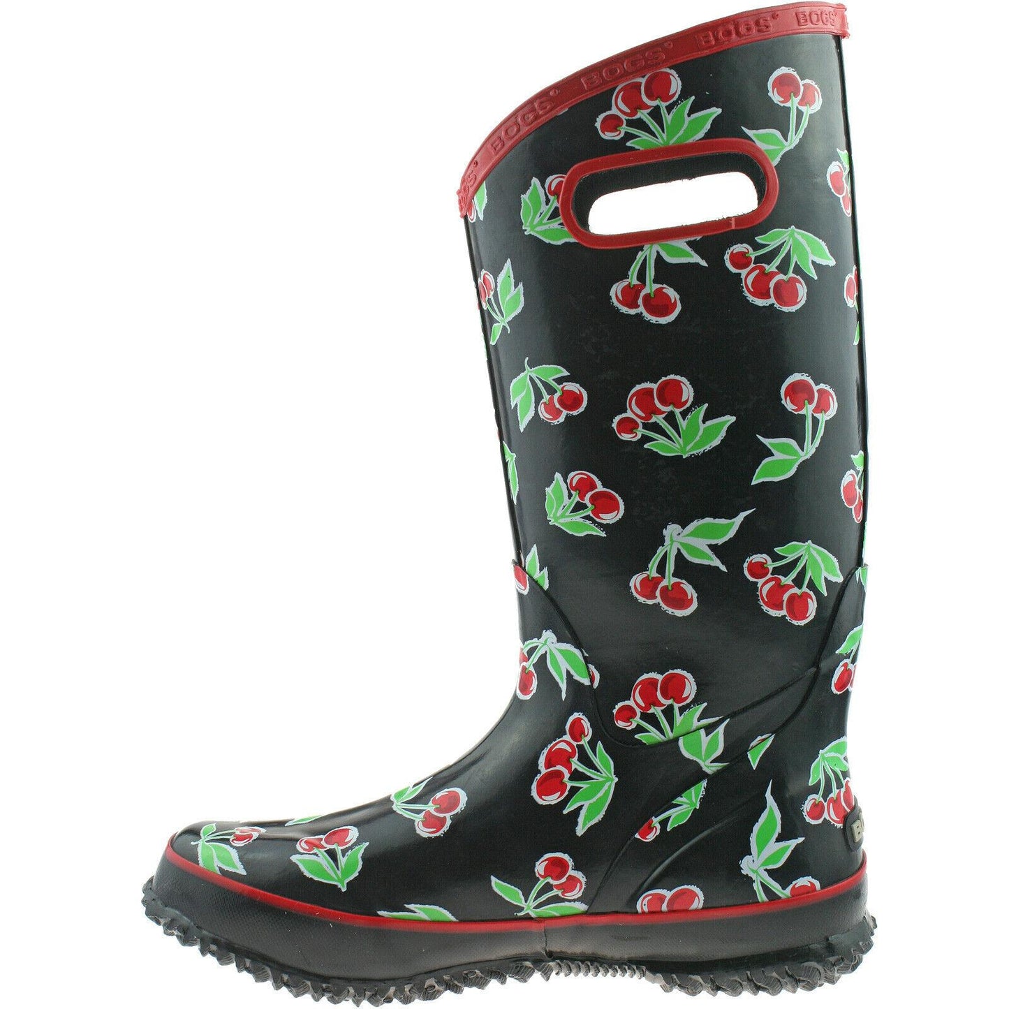 Ladies Bogs Fruit Cherry Strawberry Vintage Look Festival Wellies Boots 71714