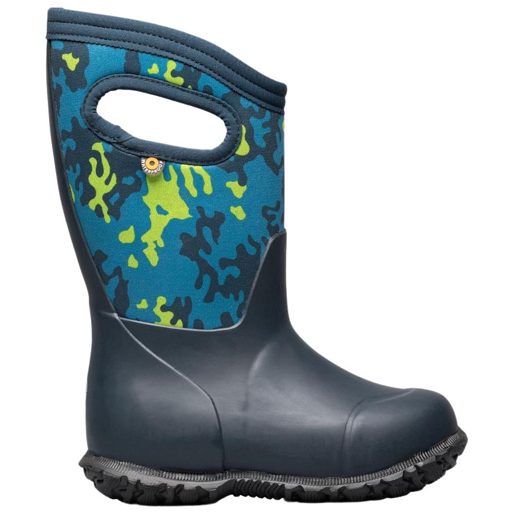 BOGS York Neo Camo Blue Multi Waterproof Insulated Warm Wellies Boots