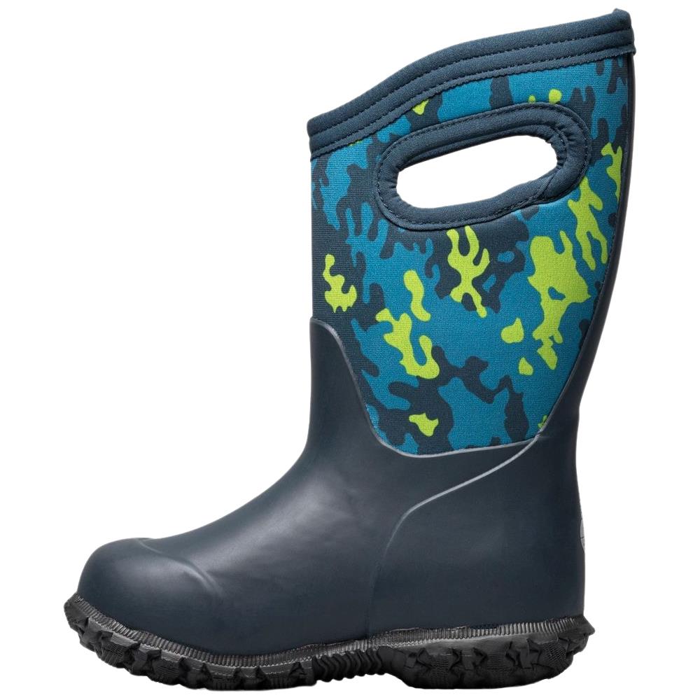 BOGS York Neo Camo Blue Multi Waterproof Insulated Warm Wellies Boots