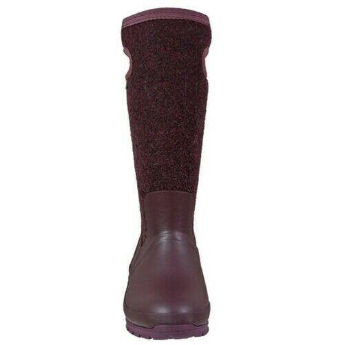 Ladies Bogs Crandall Wool Plum Warm Insulated Waterproof Wellington Boots 72108