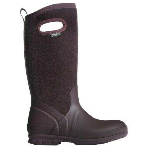 Ladies Bogs Crandall Wool Plum Warm Insulated Waterproof Wellington Boots 72108