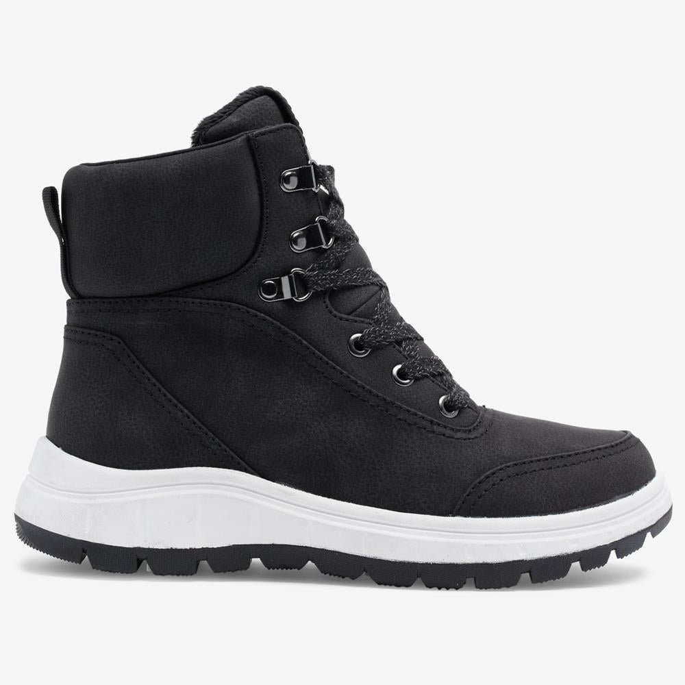 Roxy Karmel Black Waterproof Warm Lined Lace Suede Ankle Boots