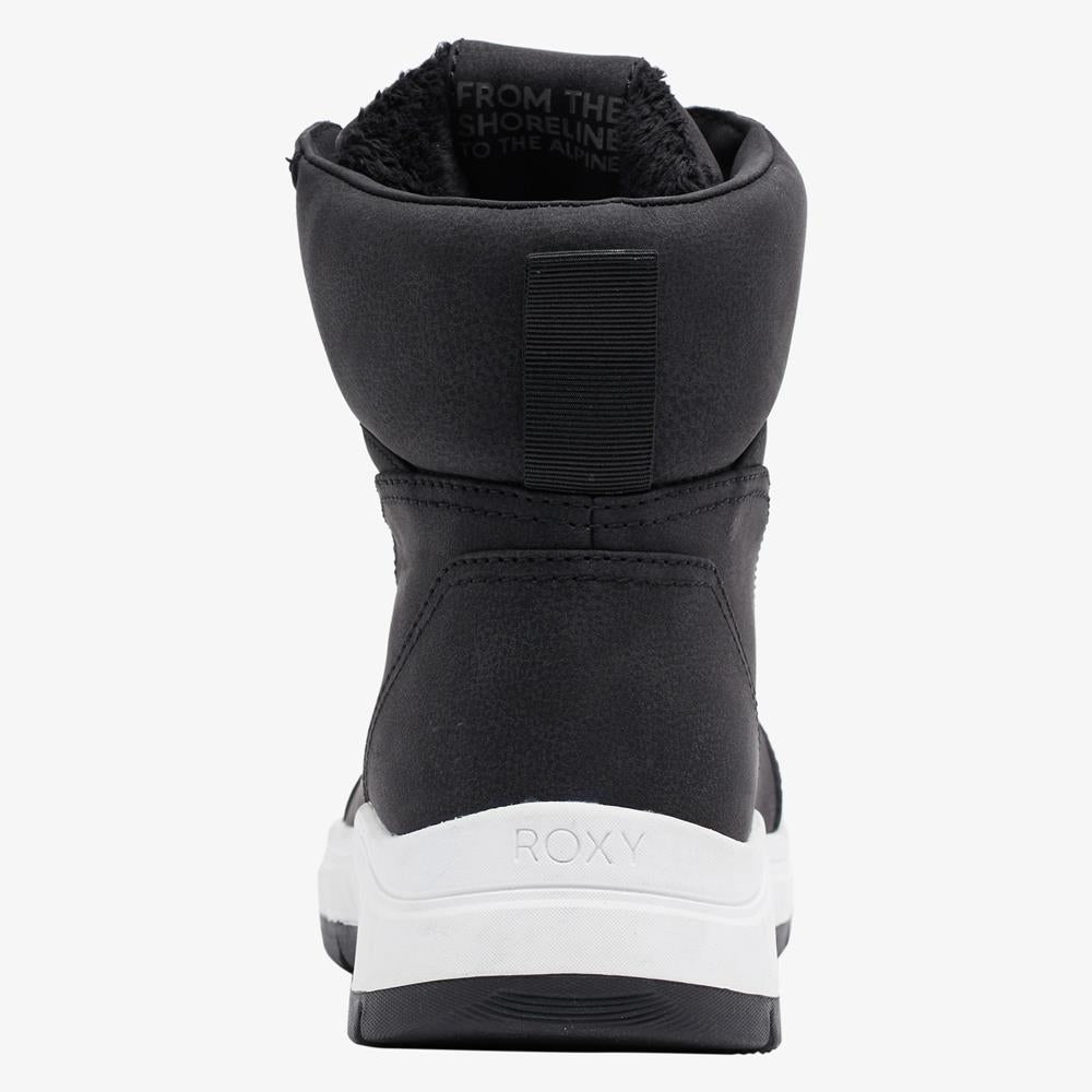 Roxy Karmel Black Waterproof Warm Lined Lace Suede Ankle Boots