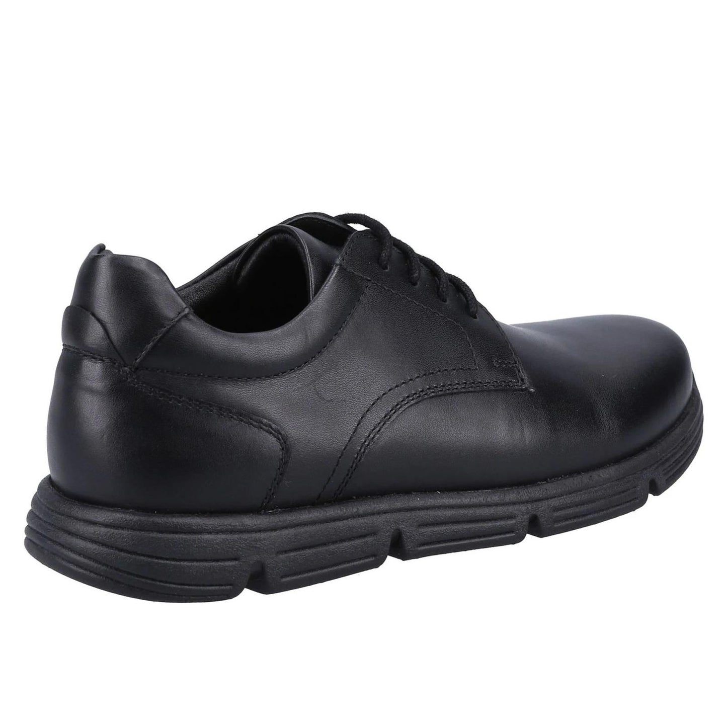 Hush Puppies Adrian Black Leather School Shoes