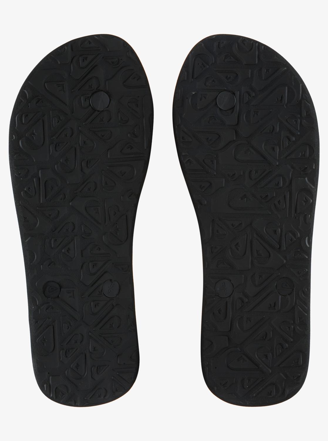 Quiksilver Mens Molokai Art Gregg Kaplan Black Grey Toe Post Flip Flops