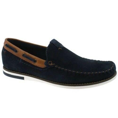 Mens Wrangler Sharky Nubuck Leather Memory Foam Slip On Loafer Shoes WM181850