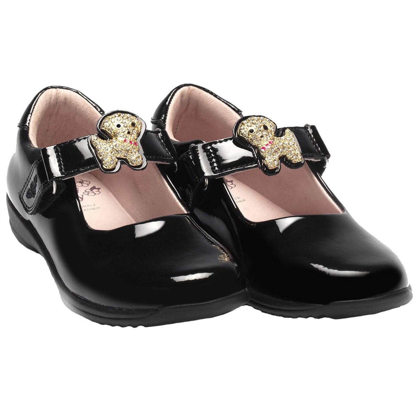 Lelli Kelly LK8317 (DB01) Poppy Black Patent School Shoes F Fitting