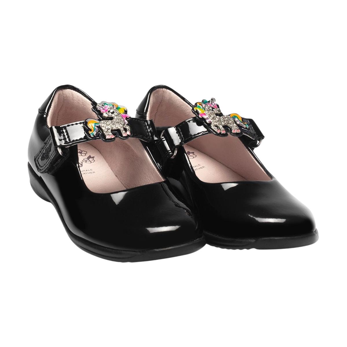 Lelli Kelly LK8321 (DB01) Bonnie Black Patent School Shoes E Narrow Fitting