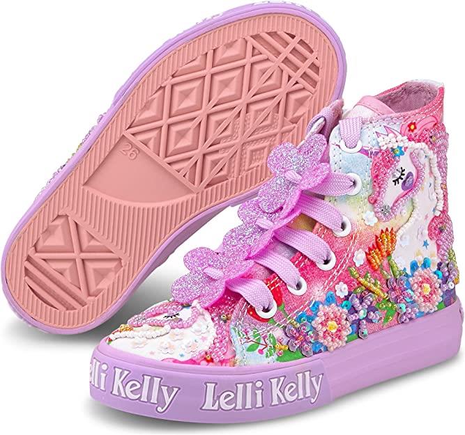 Lelli Kelly LK1002 (BM02) Unicorn Mid Lilla Fantasia Lilac Baseball Boots
