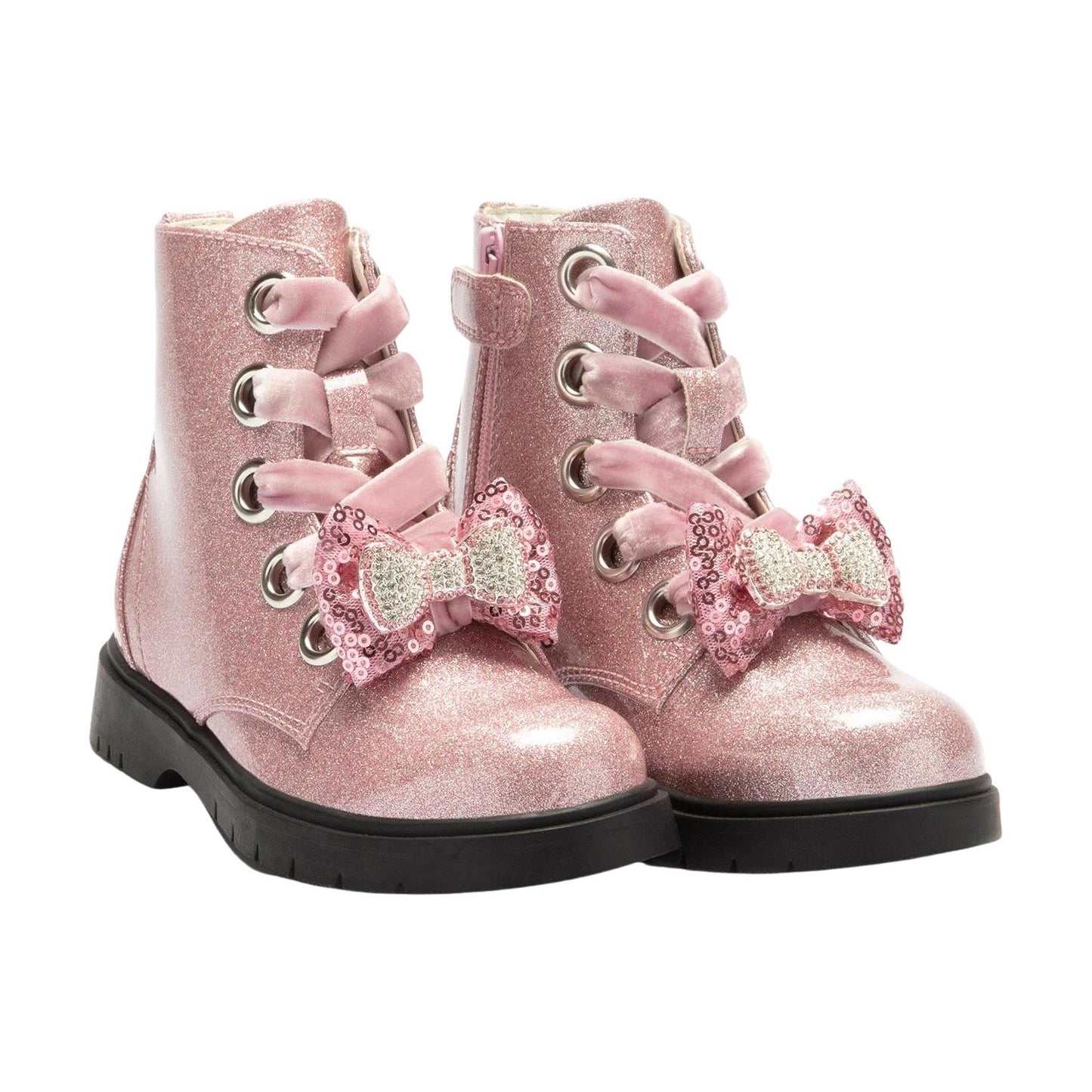 Lelli Kelly LK3736 (SC01) Fior Di Fiocco Glitter Rosa Pink Diamante Bow Boots