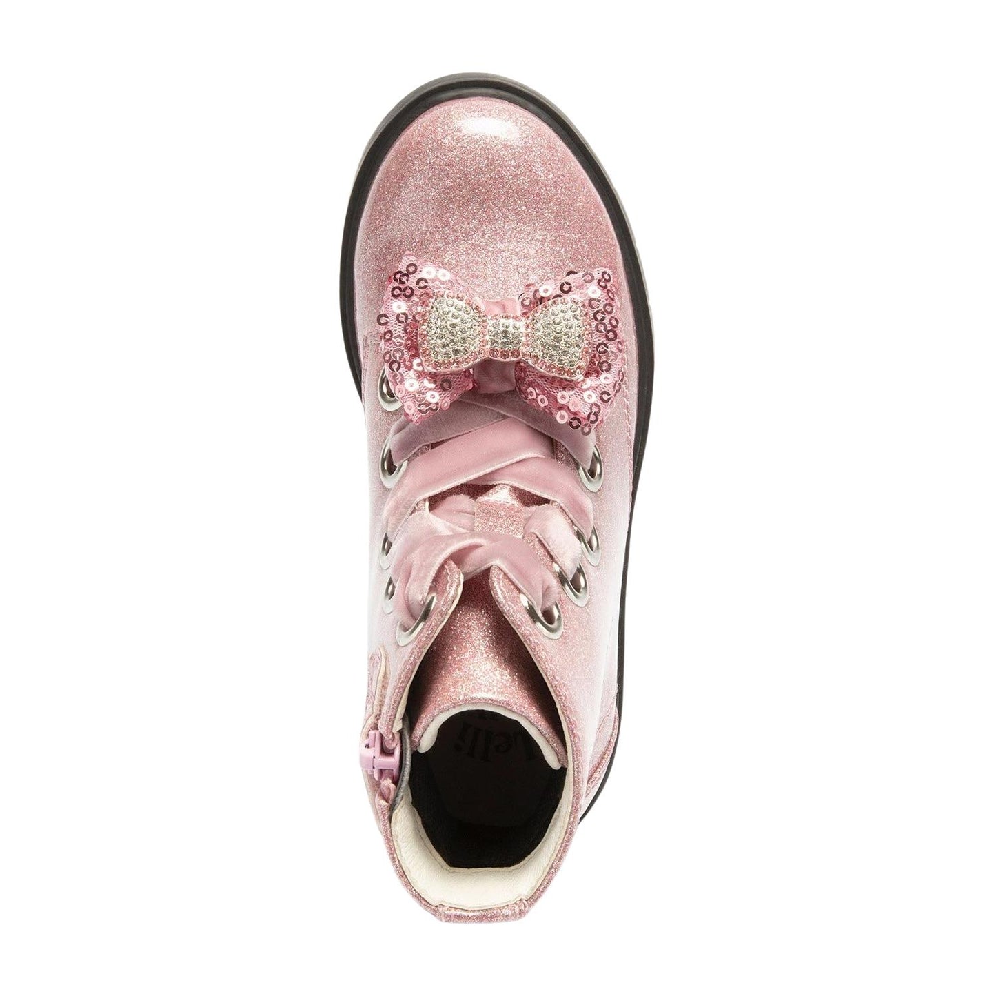Lelli Kelly LK3736 (SC01) Fior Di Fiocco Glitter Rosa Pink Diamante Bow Boots