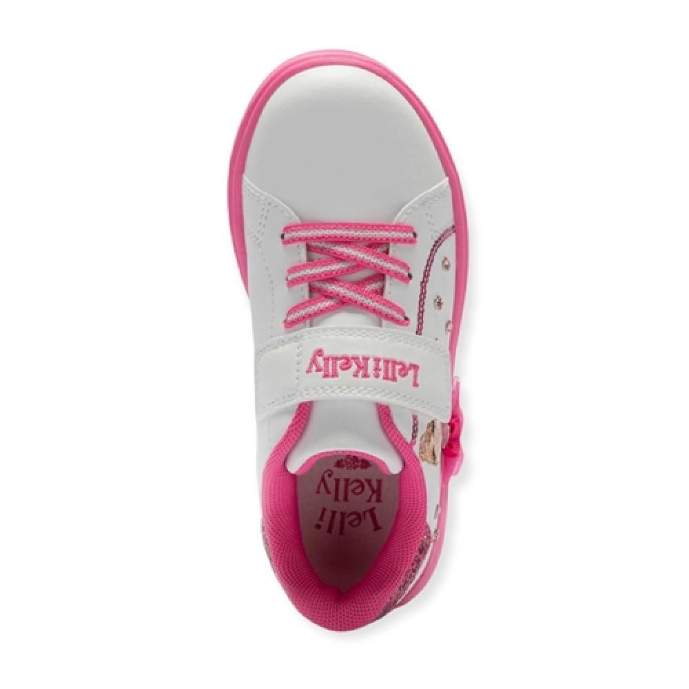 Lelli Kelly LK4826 (AA63) Mille Stelle White/Fuxia Interchangeable Tutu Trainer