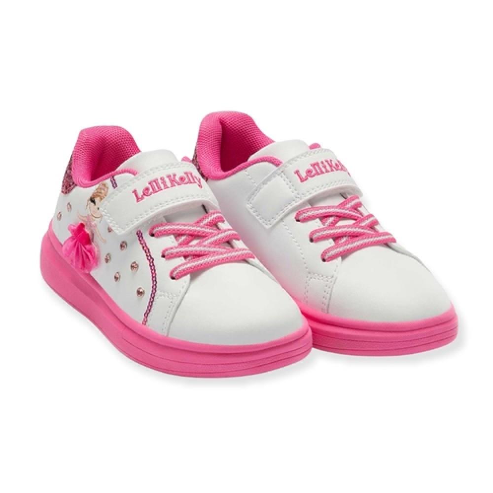 Lelli Kelly LK4826 (AA63) Mille Stelle White/Fuxia Interchangeable Tutu Trainer