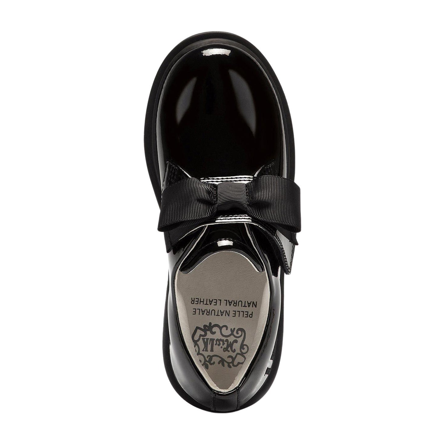 Lelli Kelly LK8658 (DB01) Faye Black Bow Patent School Shoes