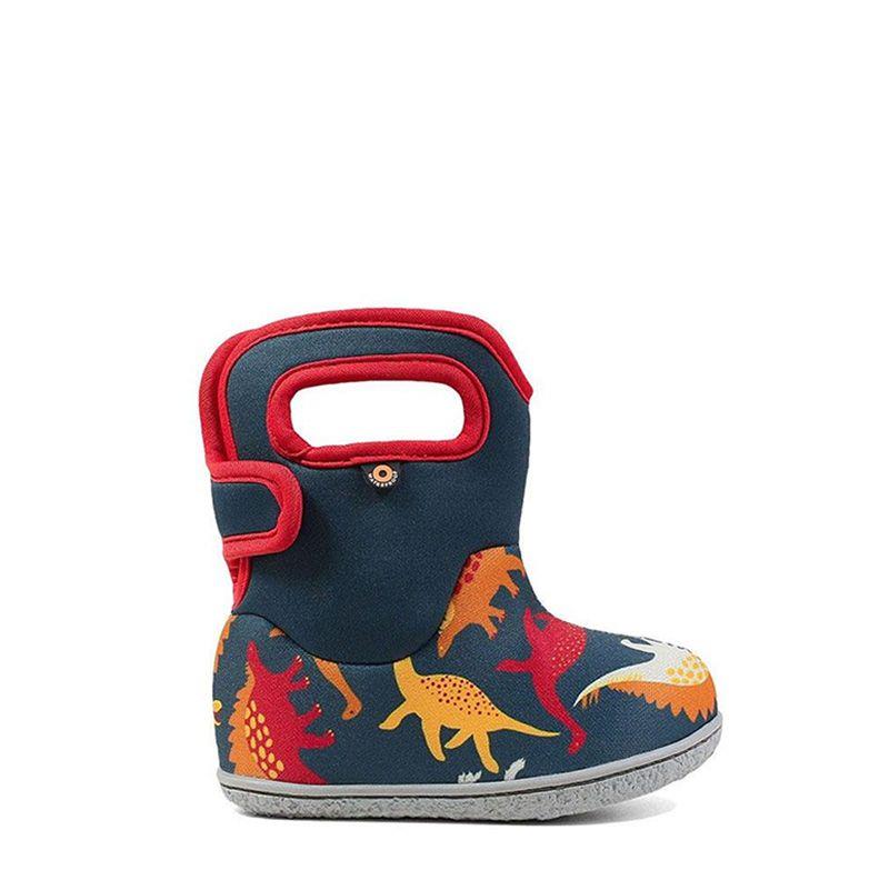 Boys Baby Bogs Dino Indigo Multi Insulated Washable Warm Wellies Boots 721651