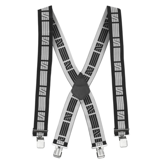 Mens Snickers Workwear Black/Charcoal Logo Suspenders Braces 9050